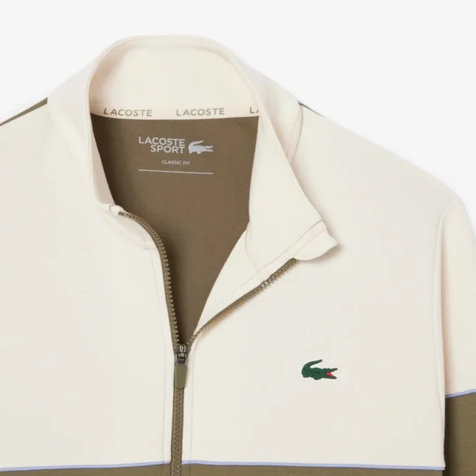 Heren tennis-Sweatshirt met rits en kleurblokken