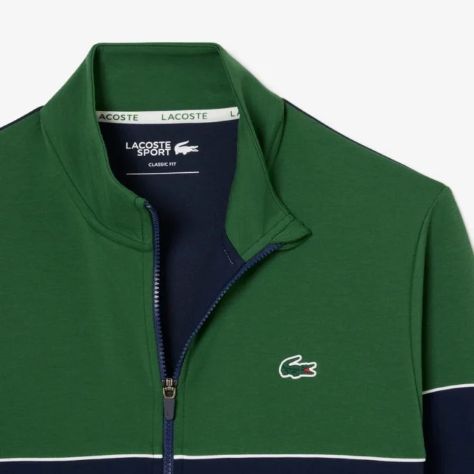 Heren tennis-Sweatshirt met rits en kleurblokken