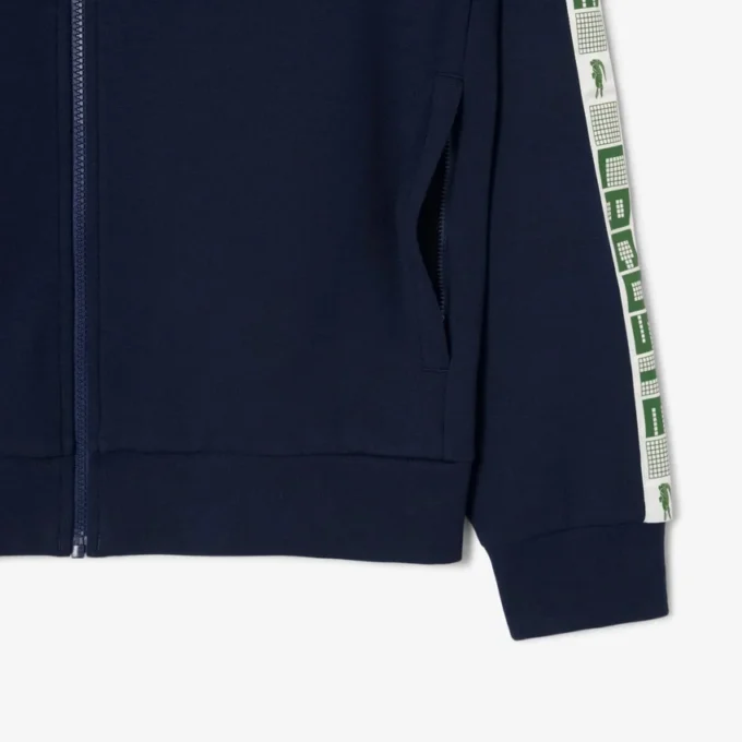 Heren tennis-Sweatshirt met rits en kleurblokken