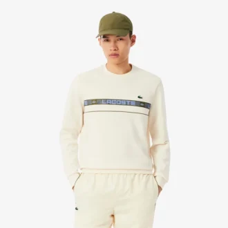 Heren-tennissweatshirt met merkstrepen