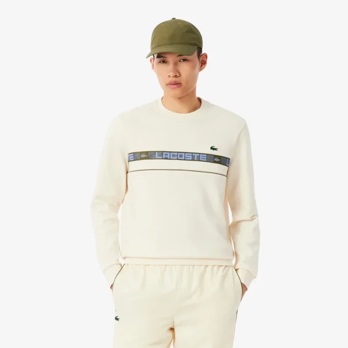Heren-tennissweatshirt met merkstrepen