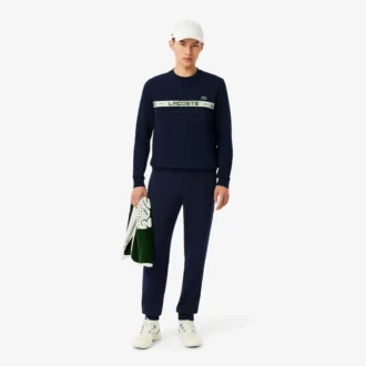 Heren-tennissweatshirt met merkstrepen