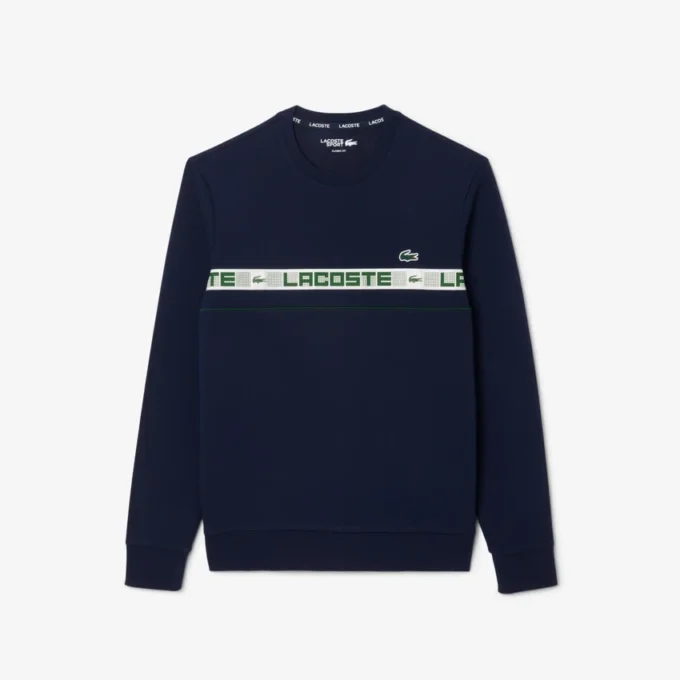 Heren-tennissweatshirt met merkstrepen