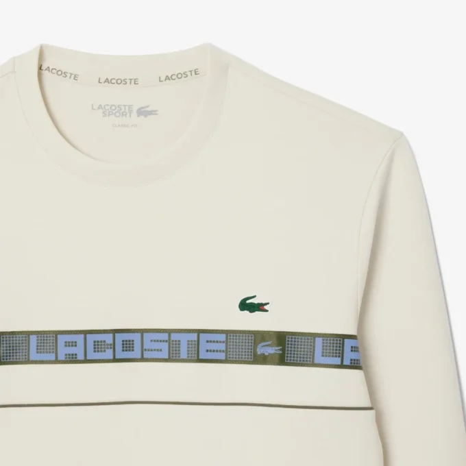 Heren-tennissweatshirt met merkstrepen