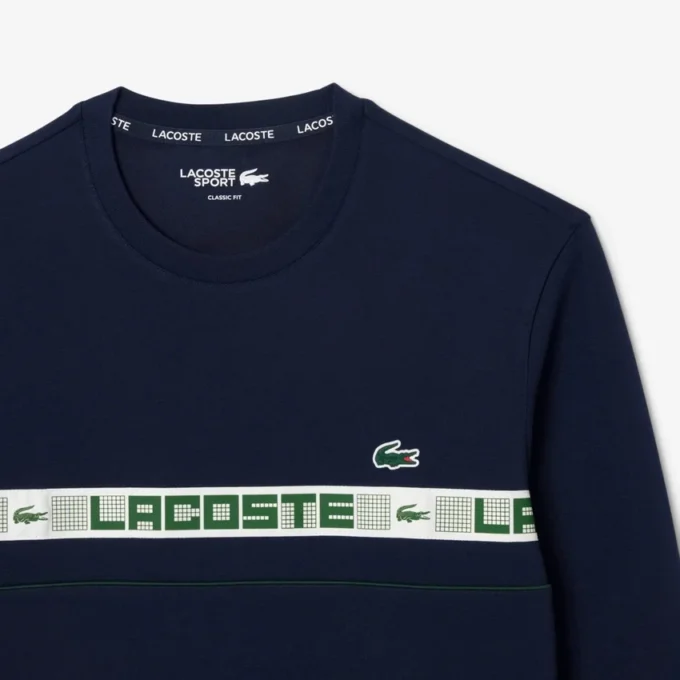 Heren-tennissweatshirt met merkstrepen