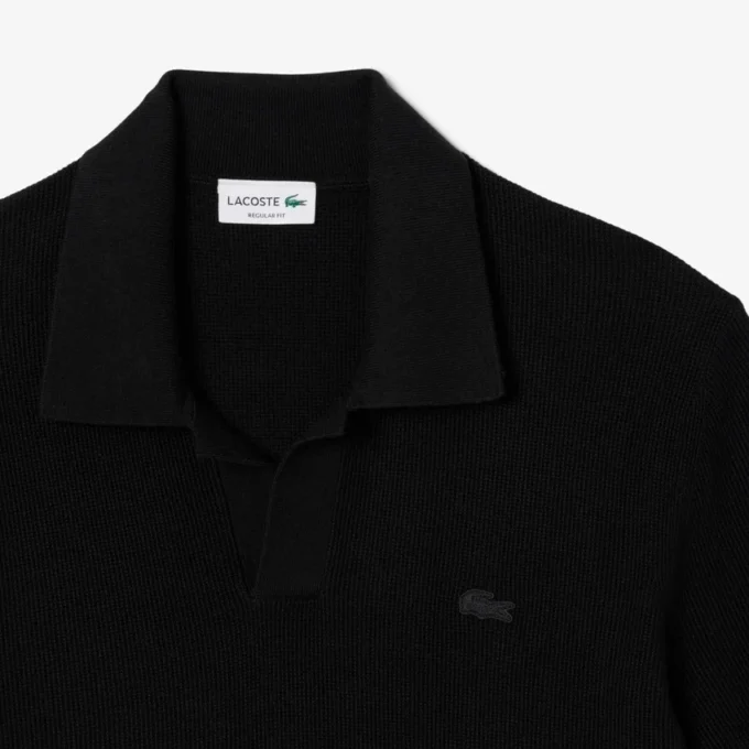 Heren trui van katoenmix met open polokraag
