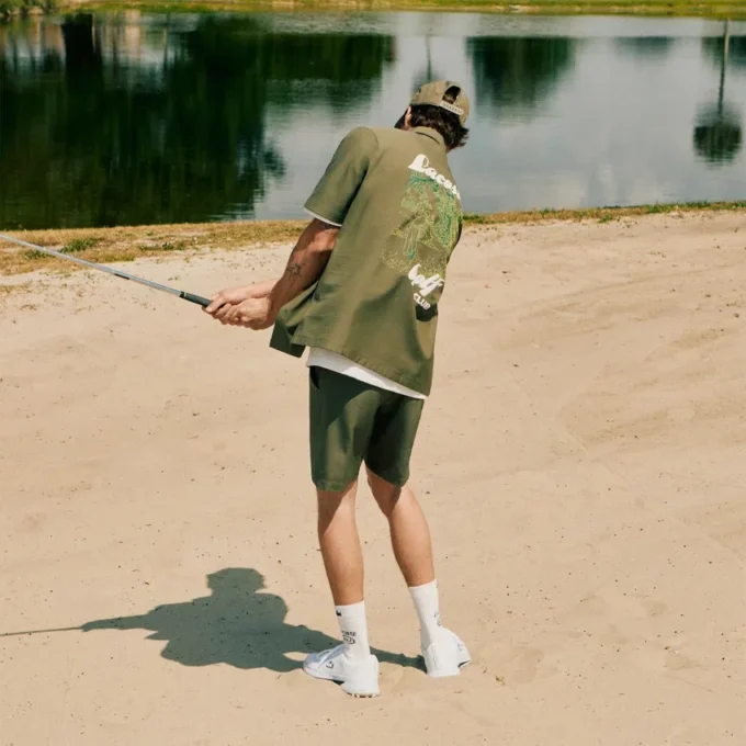 Heren Ultra Dry bedrukt stretch golfshirt