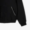 Heren varsityjack van wol met badge-accent