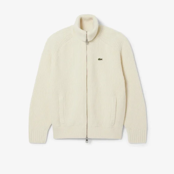Heren wollen sweater met rits