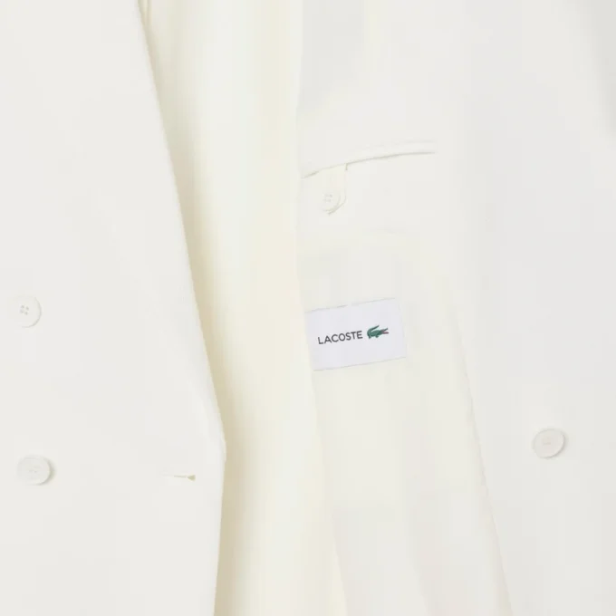 Herenblazer met dubbele rij knopen en geborduurd Heritage-embleem