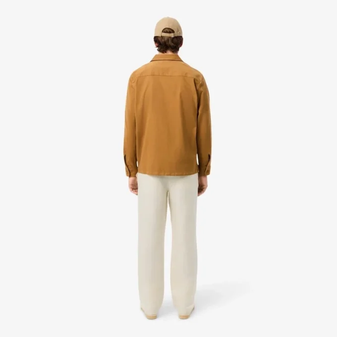Herenbroek van linnen twill met normale pasvorm