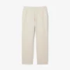 Herenbroek van linnen twill met normale pasvorm