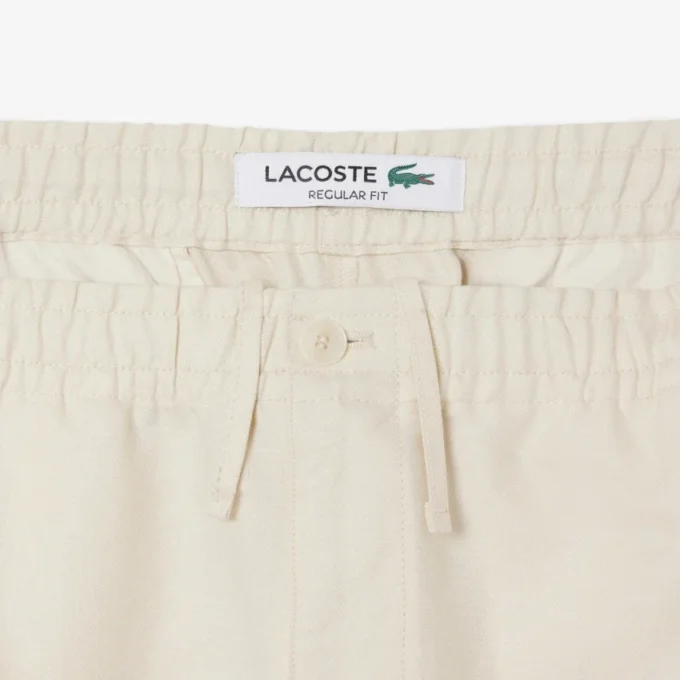 Herenbroek van linnen twill met normale pasvorm