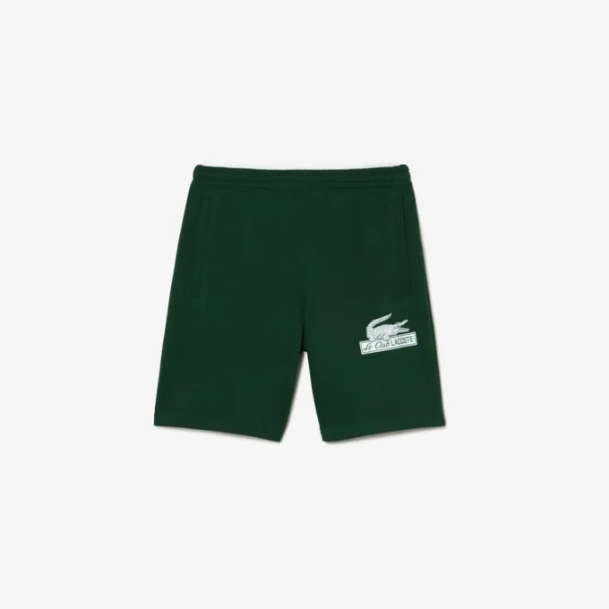 Herenfleece-short van ongeborsteld biologisch katoen