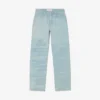 Herenjeans met rechte pasvorm en landschapsmotief