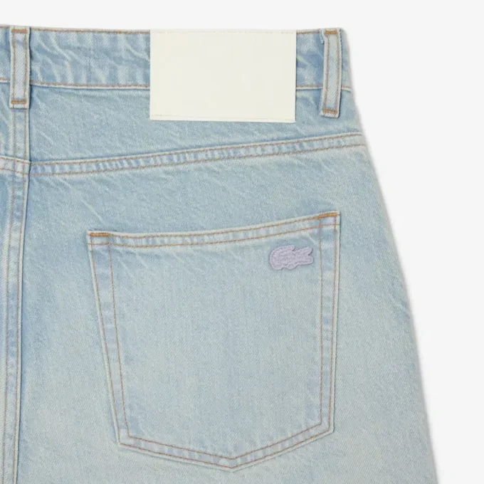 Herenjeans met rechte pasvorm en landschapsmotief
