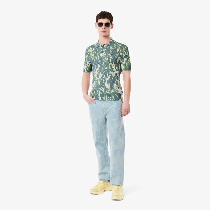 Herenjeans met rechte pasvorm en printmotief