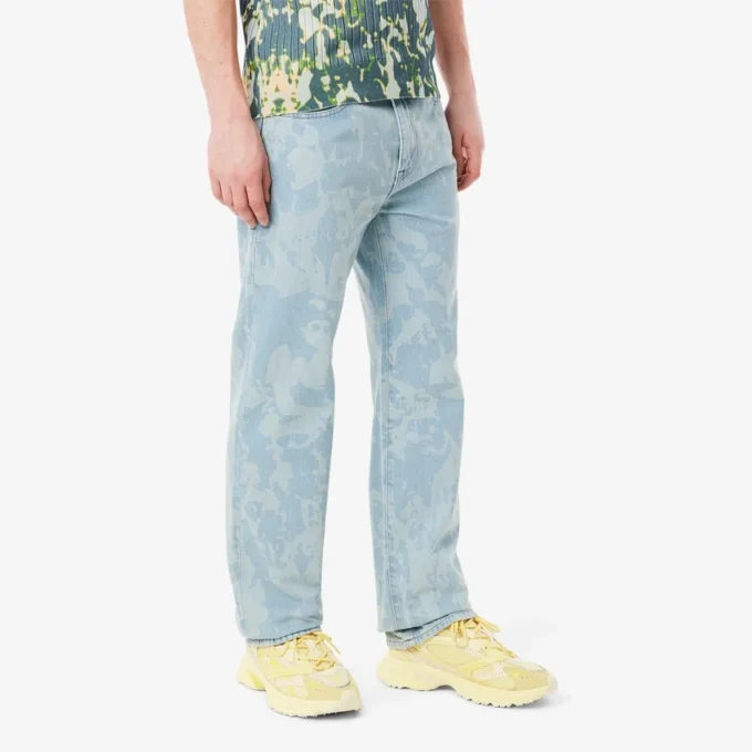Herenjeans met rechte pasvorm en printmotief