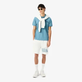 Herenkatoenen fleece-short met grafische print