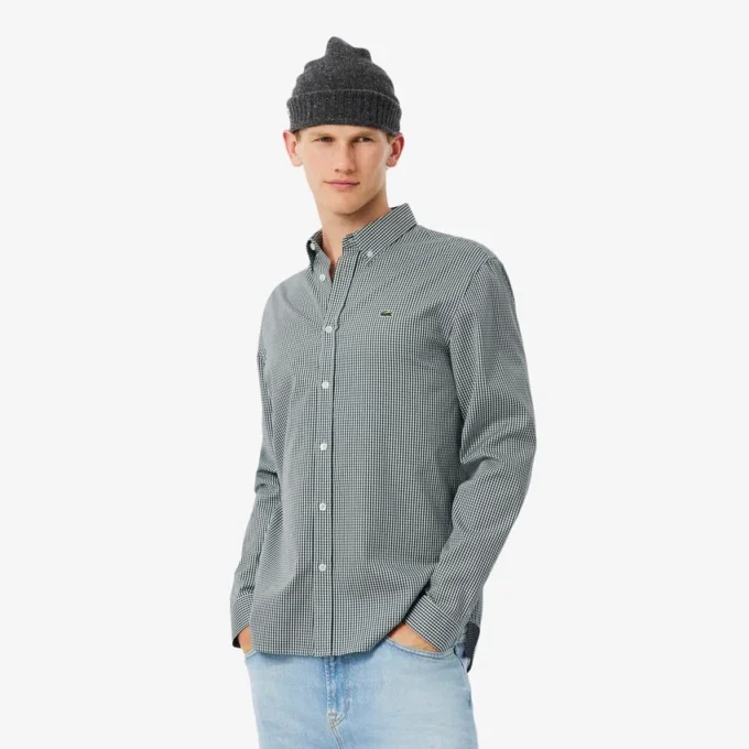 Herenoverhemd met geruite print, regular fit