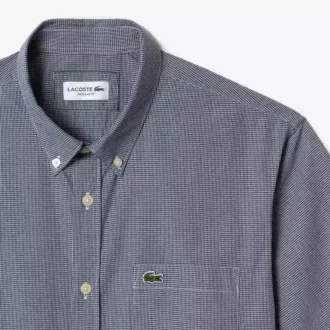 Herenoverhemd met korte mouwen en normale pasvorm in gingham