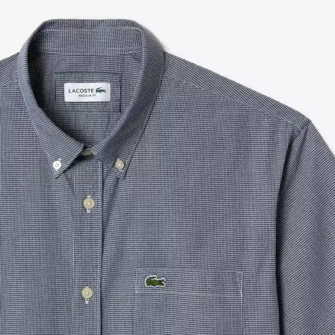 Herenoverhemd met korte mouwen en normale pasvorm in gingham
