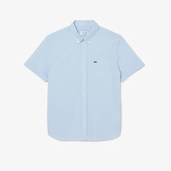 Herenoverhemd met korte mouwen en normale pasvorm in gingham