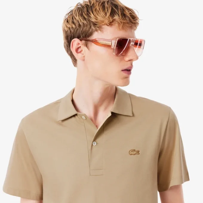Herenpolo’s met open hals en borduursel in Paris Classic Fit
