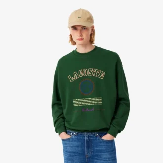 Herensweatshirt van fleece met Heritage-borduursel
