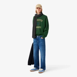 Herensweatshirt van fleece met Heritage-borduursel