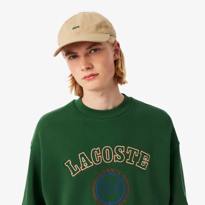 Herensweatshirt van fleece met Heritage-borduursel