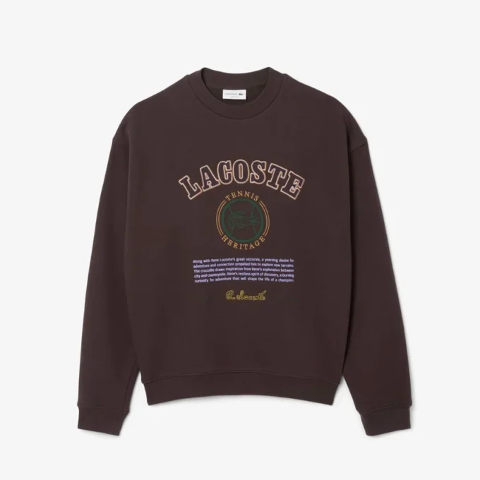 Herensweatshirt van fleece met Heritage-borduursel