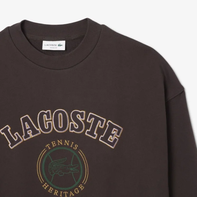 Herensweatshirt van fleece met Heritage-borduursel