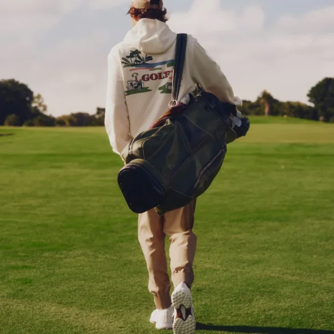 Hoodie met golfprint