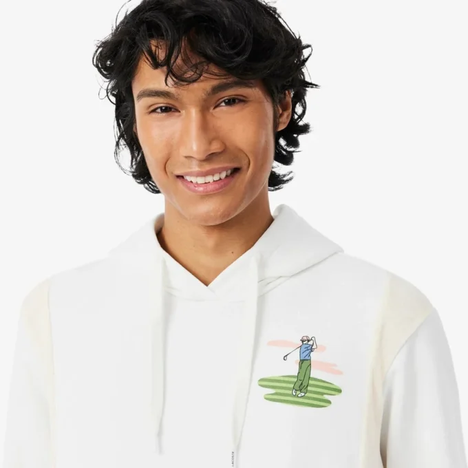 Hoodie met golfprint