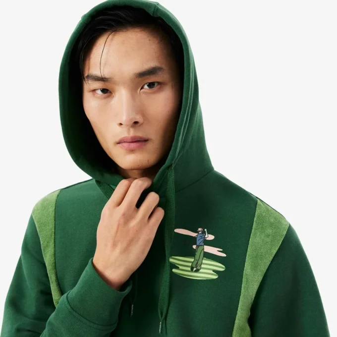 Hoodie met golfprint