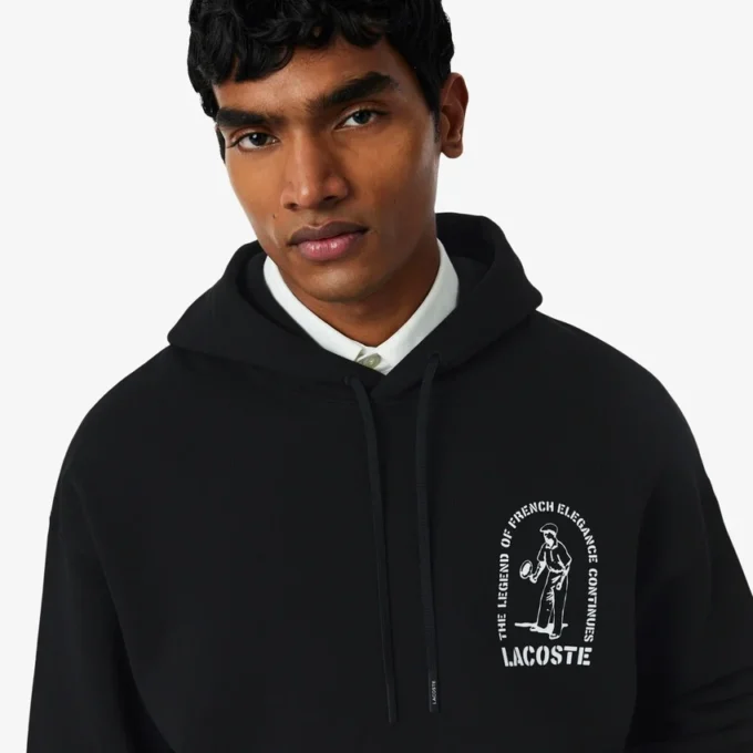 Hoodie met losse pasvorm en print