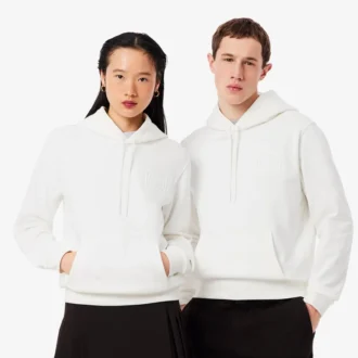 Hoodie met reliëflogo