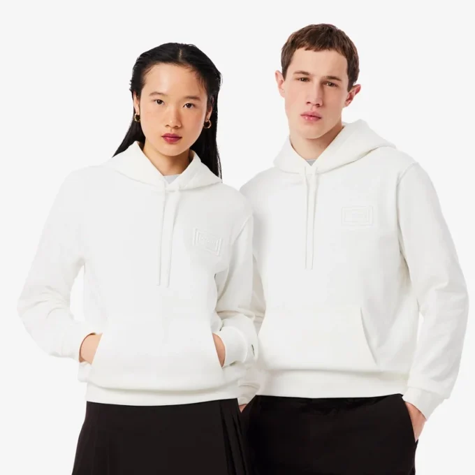 Hoodie met reliëflogo