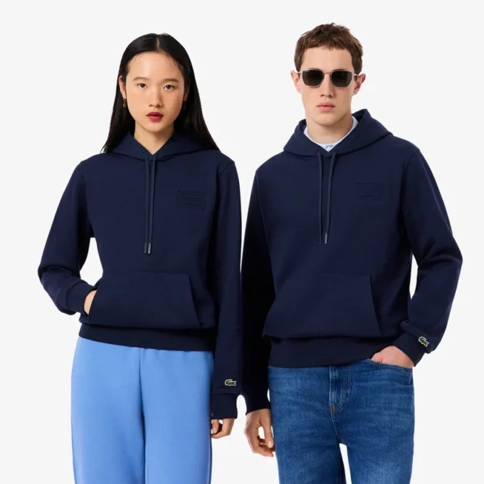 Hoodie met reliëflogo