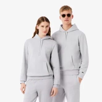 Hoodie met reliëflogo