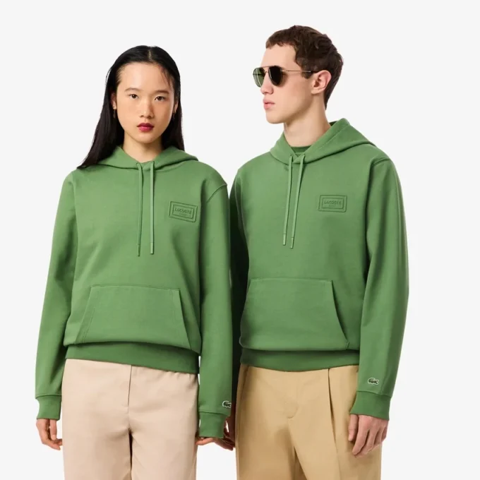 Hoodie met reliëflogo