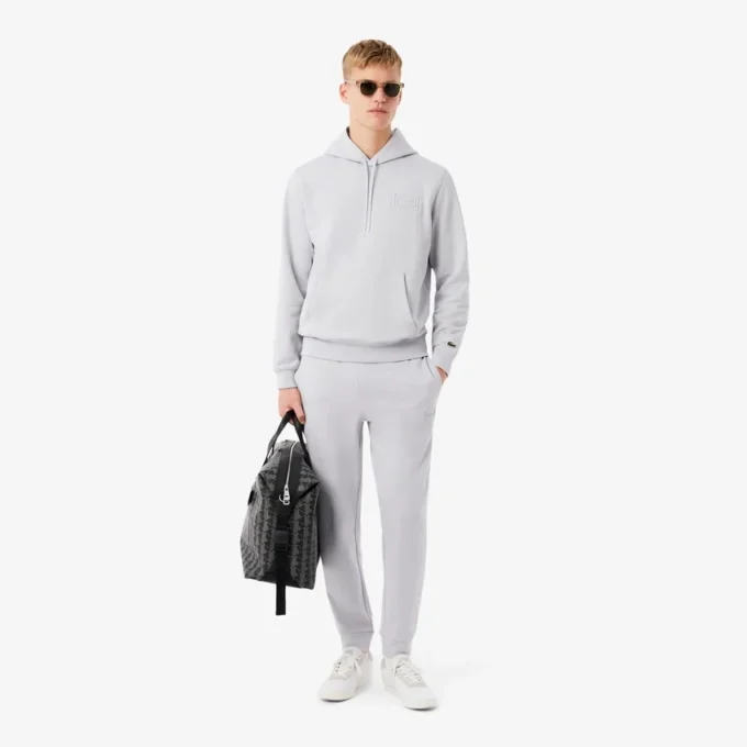 Hoodie met reliëflogo