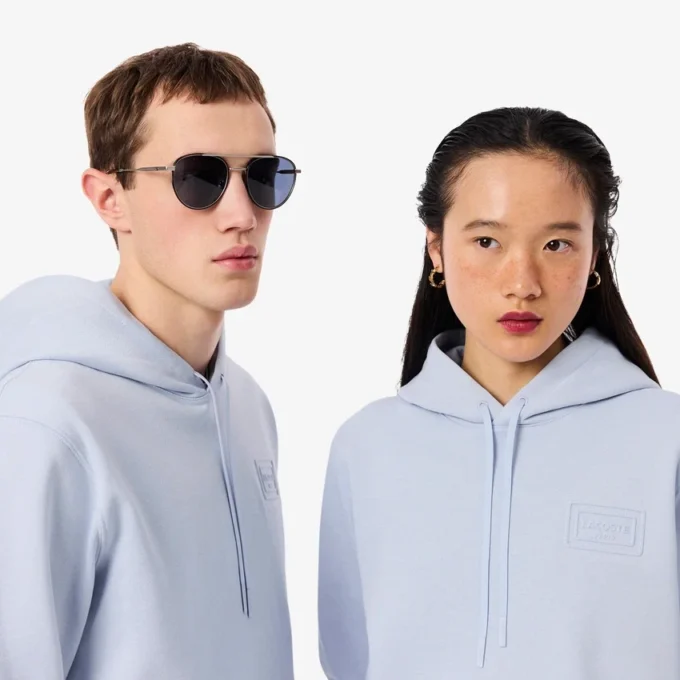 Hoodie met reliëflogo