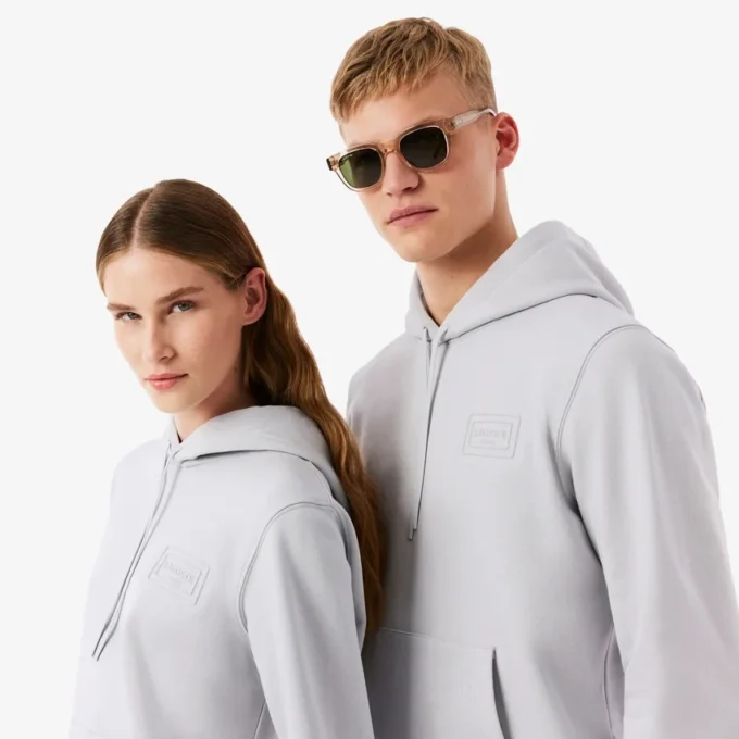 Hoodie met reliëflogo