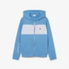 Hoodie met rits en kleurblokken