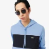 Hoodie met rits en kleurblokken
