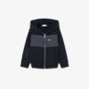 Hoodie met rits en kleurblokken