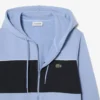 Hoodie met rits en kleurblokken
