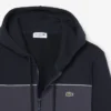 Hoodie met rits en kleurblokken